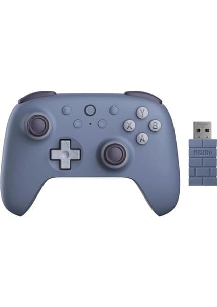 8bitdo Ultimate 2c Kablosuz 2.4g Oyun Kolu Pc Android Hall Effect Joystick Blueberry Koyu Mavi