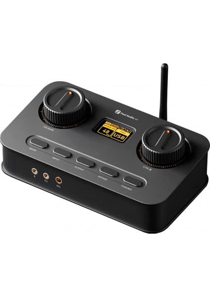 Fosi Audio K7 Dac Kulaklık Amp, Masaüstü USB C ve Oyun Pc Ps5 Için Analog Ses Dönüştürücü, Optik / Koaksiyel / Bluetooth Aptx Hd Ll / Mikrofon Girişi, 3,5 mm / 4,4 mm Dengeli / Rca Çıkışı