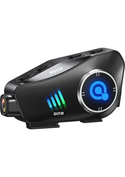 Remstdrk Q28 Motosiklet Kask Bluetooth Kulaklık 1080P Kamera Interkom Kulaklık Su Geçirmez Intercom