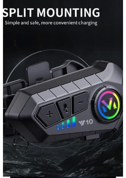 Remstdrk Y10 Kask Kulaklık Bluetooth Motosiklet Kulaklık 5,3 Bluetooth Intercom Motorsiklet Kulaklık