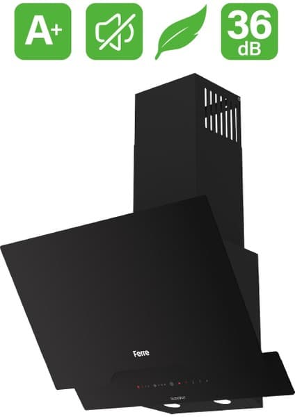 Ferre D063 Siyah Ultra Sessiz Silentart 60 cm Ankastre Davlumbaz