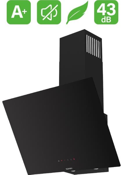 Ferre D077 Siyah Ultra Sessiz Silentart 60 cm Ankastre Davlumbaz