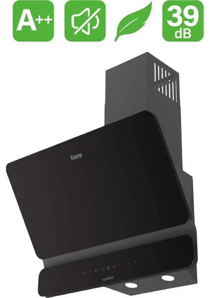 Ferre D080 Siyah Ultra Sessiz Silentart 60 cm Ankastre Davlumbaz