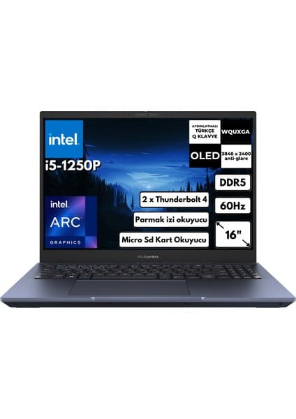 Asus Expertbook B5 I5-1250P 40 GB 4 Tbssd Arc A350M 16\