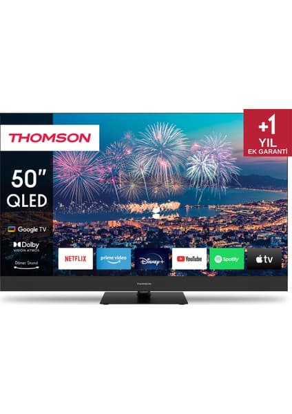 THOMSON 50QG6C14 50" 126 Ekran Uydu Alıcılı 4K Ultra HD Google Smart QLED Plus TV
