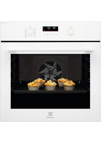 Electrolux EOD6F77WV 600 Serisi Steambake Buhar Ilaveli Katalitik ve Aquaclean Temizlemeli 72 Lt A+ Wi-Fi Beyaz Cam Ankastre Fırın