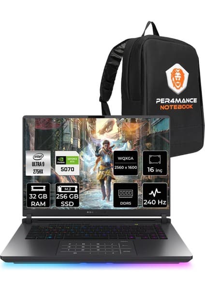 Asus Rog Strix G16 Intel Core Ultra 9 275HX 32GB 256GB SSD RTX5070/8GB 115W 16\