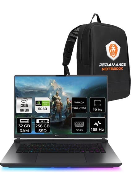 Asus Rog Strix G16 Intel Core I5 13450HX 32GB 256GB SSD RTX5050/8GB 115W 16\