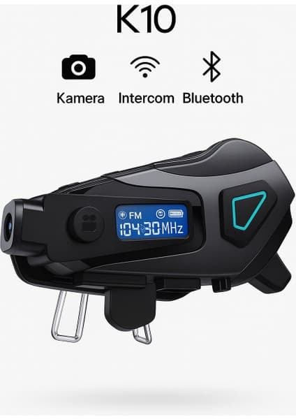 Electro Awm Kameralı Bluetooth Motosiklet Kask Interkomu Su Geçirmez Hd Kayıt 32 GB Sd Kart Hediyeli