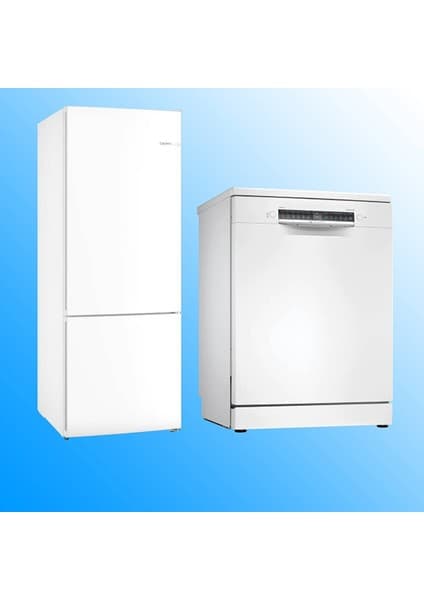 Bosch KGN55VWE0N Buzdolabı - SMS4IKW62T Bulaşık Makinesi