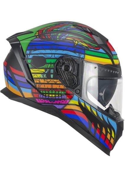 Kaly Cgm 311 x Blast Skull Kapalı Motosiklet Kaskı - S