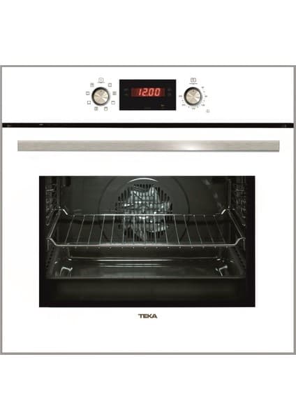 Teka - Hak 629 Wh - Ankastre Multifonksiyonel Dijital Ekranlı Fırın - Gömülebilir Düğme/teleskopik Ray - Beyaz Cam - 65 Lt - 111020059