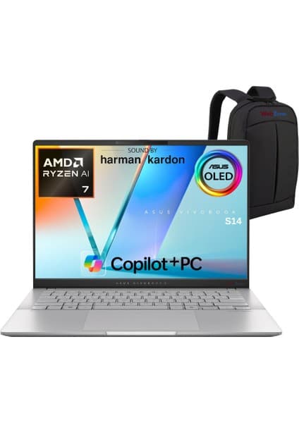 Asus Vivobook S14 Amd Ryzen Aı 7 350 24GB 1tb SSD 3k OLED 120Hz 14\
