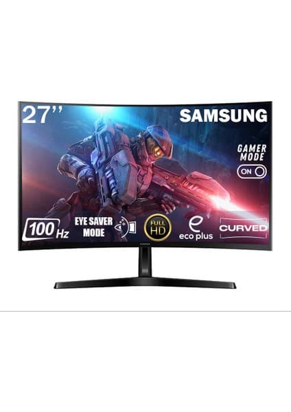 Samsung Essential S3 27" 4 Ms 100 Hz Full HD Curved LED Monitör LS27D366GAUXUF