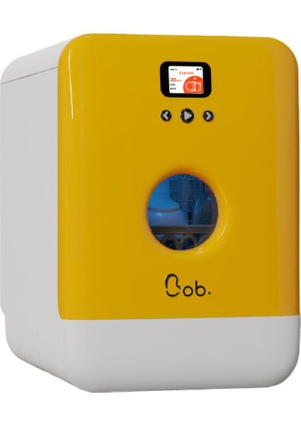 Bob Tezgah Üstü Mini Bulaşık Makinesi Karbeyaz Sarı