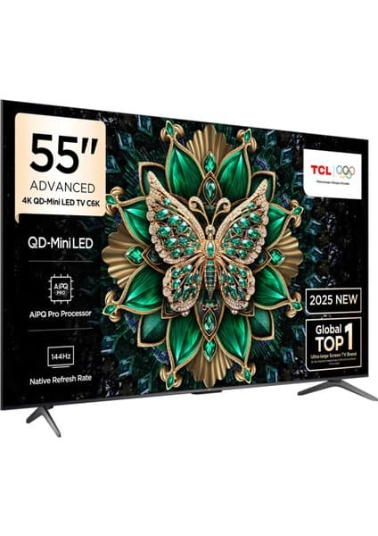 TCL 75C6K 75'' 190 Ekran Uydu Alıcılı 4K Ultra HD MiniLED Google TV 6