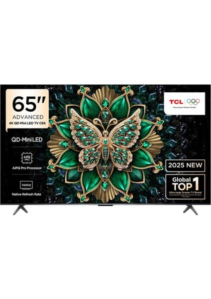 TCL 65C6K 65'' 165 Ekran Uydu Alıcılı 4K Ultra HD MiniLED Google TV