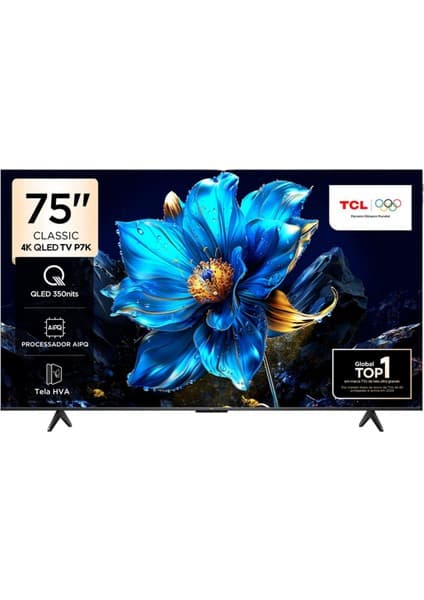 TCL 75P7K 75" 190 Ekran Uydu Alıcılı 4K Ultra HD QLED Google TV