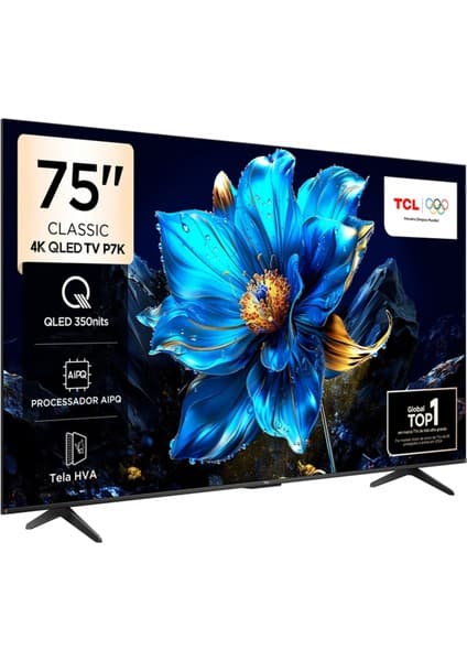 TCL 55P7K 55'' 139 Ekran Uydu Alıcılı 4K Ultra HD QLED Google TV 7