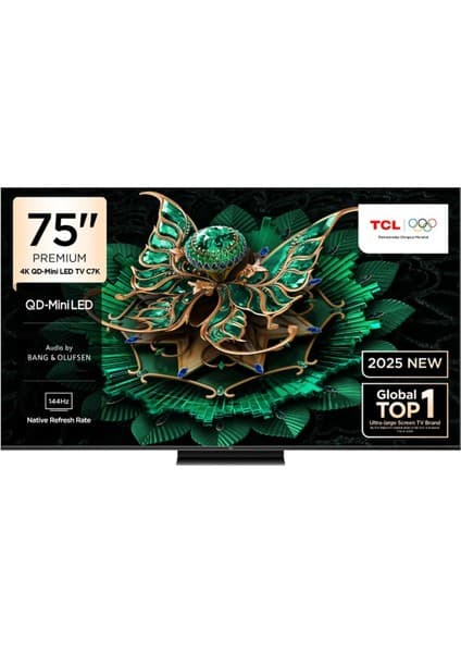 TCL 75C7K 75'' 190 Ekran Uydu Alıcılı 4K Ultra HD MiniLED Google TV