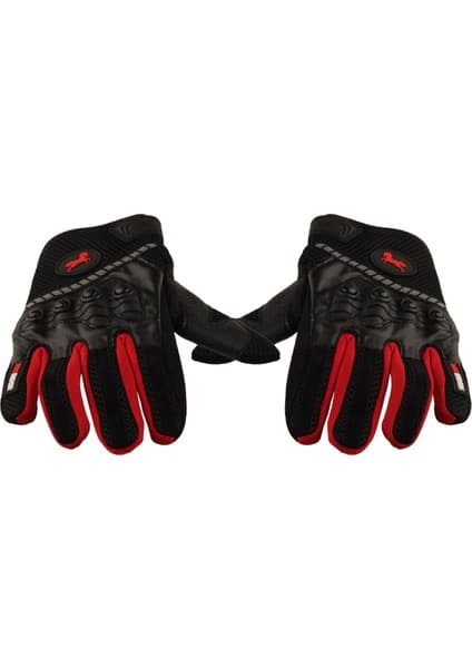 OEM Prorider Motosiklet Eldiveni Siyah-Kırmızı 2xl Beden