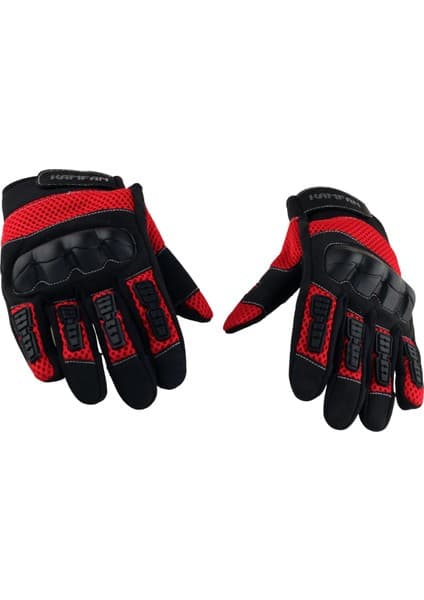 Kamfan Motosiklet Eldiveni Kırmızı-Siyah-2xl Beden