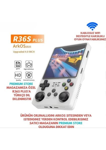 Prest R36s Plus Oyun Konsolu El Atarisi Orjinal Arkos İşletim Sistemi 128 Gb Hafıza 21000 Oyun 4Inch Ekran
