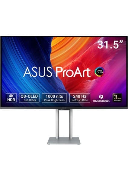 Asus Proart OLED PA32UCDM 31.5 Inç 240Hz 0.1ms 4K UHD Adaptive Sync Qd-Oled Pivot LCD Monitör