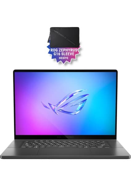 Asus ROG Zephyrus G16 GU605CW-QR159 16GB GeForce RTX5080 Intel Ultra 9 285H 32GB RAM 2TB SSD 16 inç OLED 240Hz 0.2ms Taşınabilir Bilgisayar