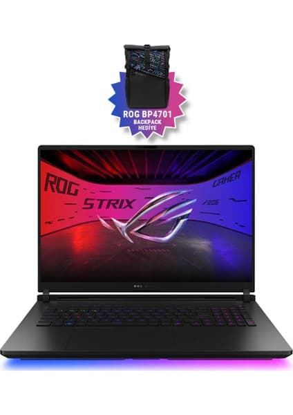 Asus Rog Strix Scar 18 G835LX-SA155 24GB RTX5090 175W Intel Ultra 9 275HX 64GB Ram 4tb Performance SSD 18 Inç Wqxga 240HzTaşınabilir Bilgisayar