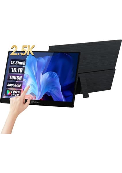 Zeuslap Z13KT 13.3" 2K QHD IPS Dokunmatik Taşınabilir Monitör