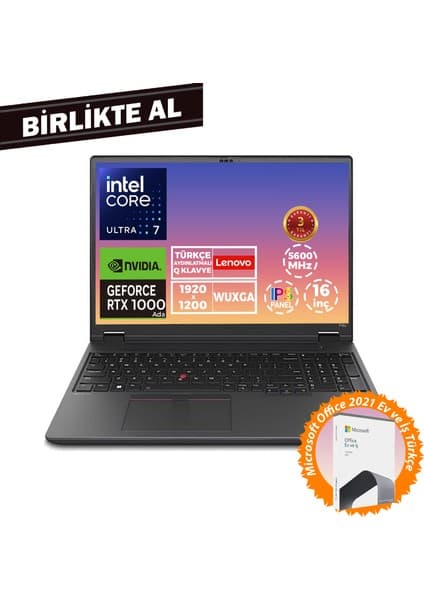 Lenovo Mws P16V G2 U7 155H 24GB 512GB SSD 6 GB RTX1000 16\