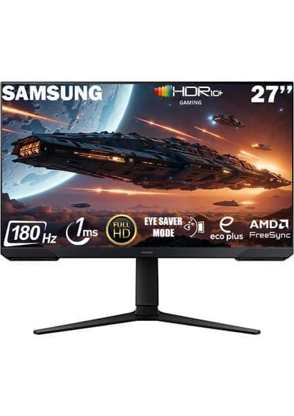 Samsung Odyssey G3 27 inç 180Hz 1ms Full HD Pivot Oyuncu Monitörü (LS27DG302EUXUF)