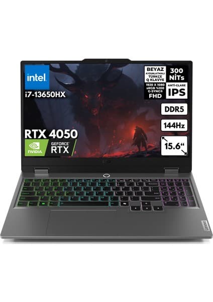 Lenovo Loq I7-13650HX 64-Gbddr5 2 Tbssd RTX4050 (6GB-105W) 15.6\