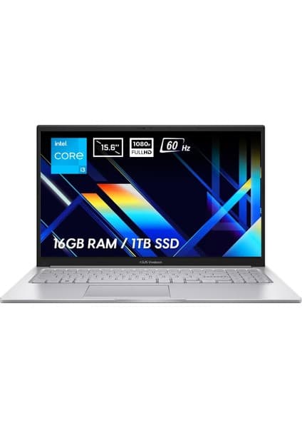 Asus Vivobook 15 X1504VA-NJ2379V2 Intel Core I3-1315U 16GB 1tb SSD 15.6 Inç Full Hd 60Hz Freedos Laptop