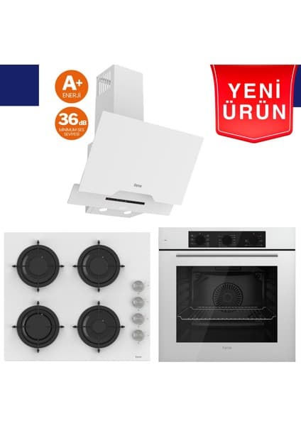 Ferre Fryart Serisi - Silenart Ankastre Set (XE63CB + CS206 -Fa + D064 -Sa)