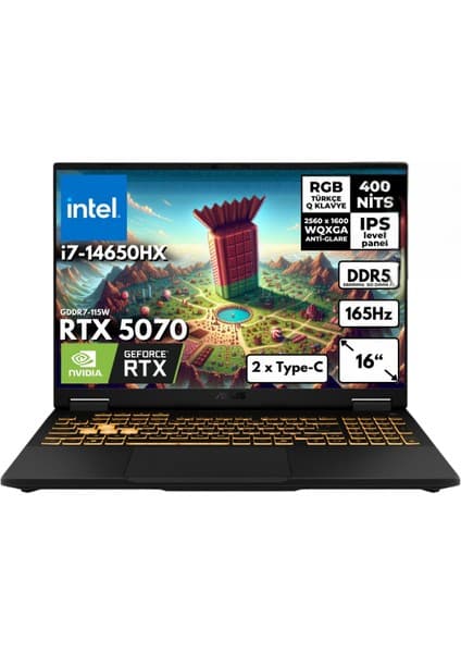 Asus Tuf Gaming F16 FX608JPR I7-14650HX 32 GB 1 Tbssd 8gb RTX5070 16\