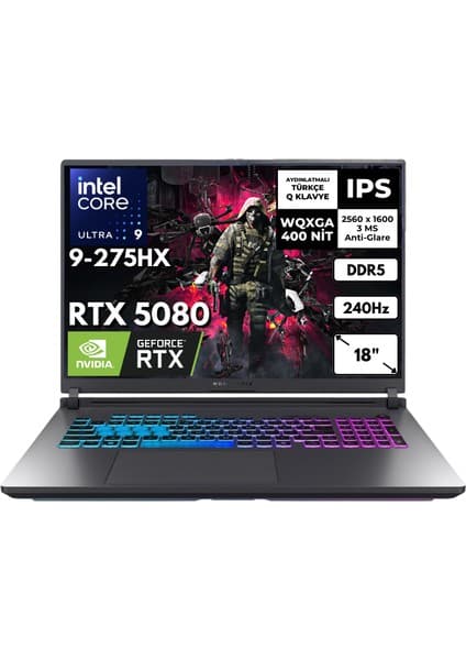 Asus Rog Strix G18 Ultra 9 275HX 32 GB 512 GB SSD 16GB RTX5080 18\