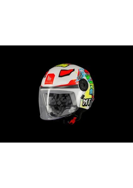 Mt Helmets Kask mt Çocuk Lıte Dino A0 Beyaz 6