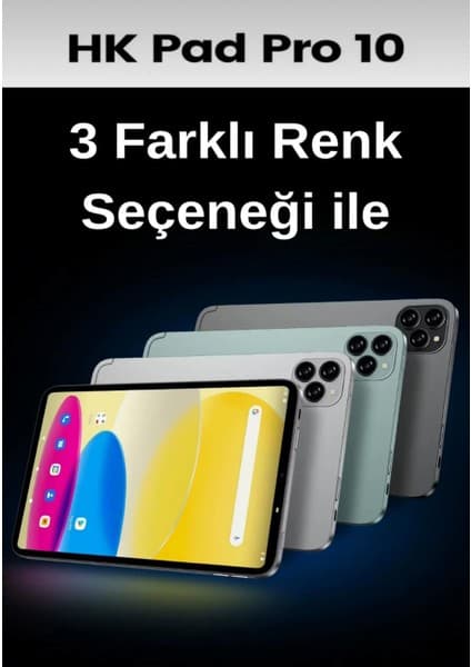 Erbar Hk Pad Pro 10 10.1" 5g Sim Kartlı 16G Ram 8000MAH Batarya Android Akıllı Tablet
