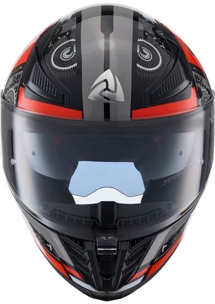 Nukrotech Nukro Combat Kırmızı-Siyah Kapalı Kask Pinlockhediyeli 7