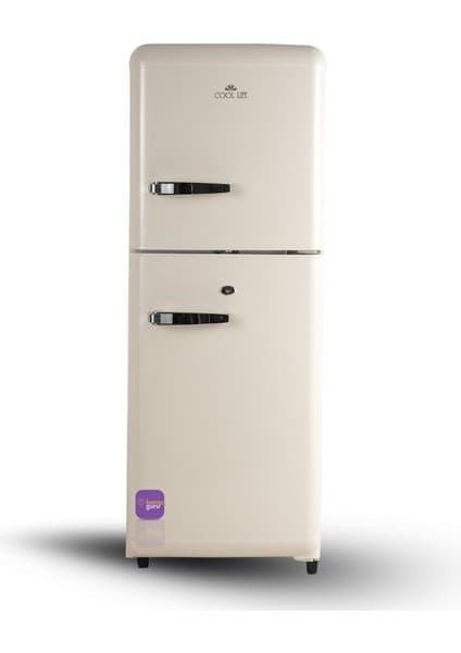 Cool Life Cm-Retro-Bej 138 Önden Kapak 115 Litre Buzdolabı