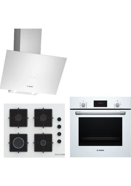 Bosch Beyaz 3 Lü Ankastre Set 280 ( HBF512BW1T - POP6C2P30O - DWK64PJ20T )