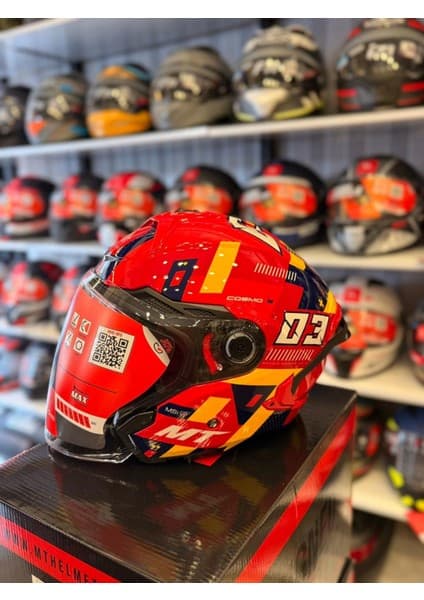 Mt Helmets Kask mt Cosmo Sv Sergıo Garcıa E5 Parlak Kırmızı