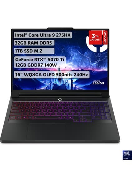 Lenovo Legion Pro 7 Intel Core Ultra 9 275HX 32GB 1TB SSD RTX5070Ti Windows 11 Home 16\