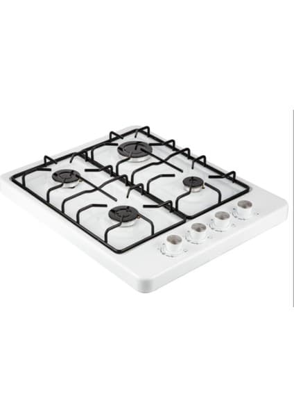Kısmet Orevoo 4 Gözlü Üstten Düğmeden Çakmaksız Set Üstü Beyaz Ocak 6
