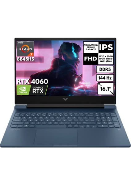 Hp Victus 16-S1011NT Ryzen 7 8845HS 32-Gbddr5 4 Tbssd 8gb RTX4060 16.1\