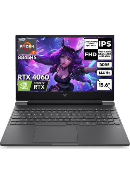 Hp Victus 15-FB2003NT Ryzen 7 8845HS 24 GB 256 GB SSD 8gb RTX4060 15.6\