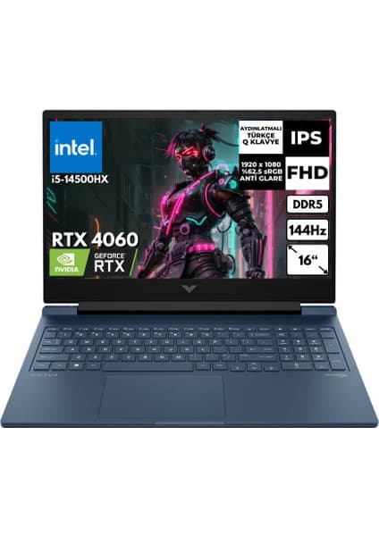 Hp Victus 16-R1057NT I5-14500HX 48  GB 512 GB SSD 8gb RTX4060 16.1\