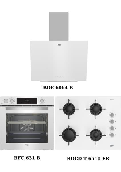 Beko Beyaz Cam Digital Ankastre Set (Bde 6064 B + Bocd T 6510 Eb + Bfc 631 B)